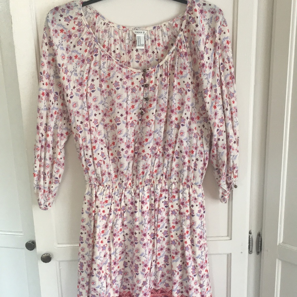 multicolored floral dress